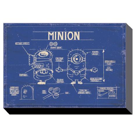 Minion Blue Print Canvas Print (60cm x 80cm) 